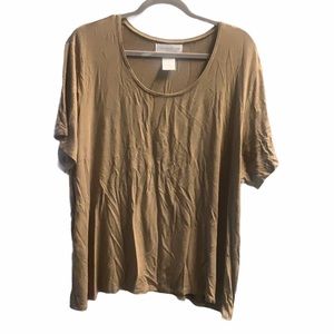 Susan Graver 3X Golden Shimmer Blouse